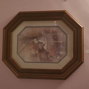 Vintage B. Torkland Woman Sitting In Bench Print Matted.